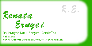 renata ernyei business card